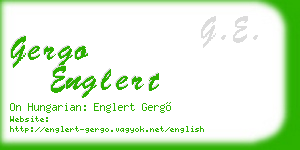 gergo englert business card